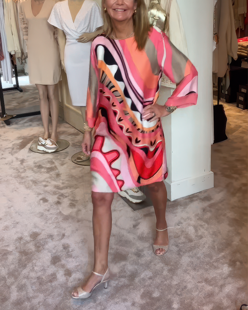 Chiara – Robe élegante à col rond