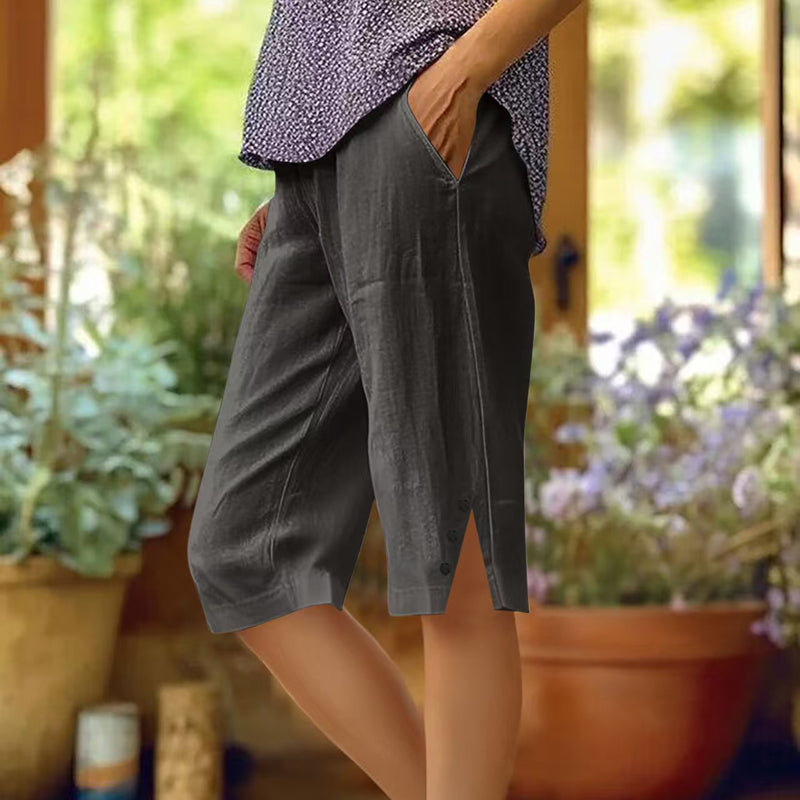 【Coton Et Lin】Unie Couleur Décontracté Pants