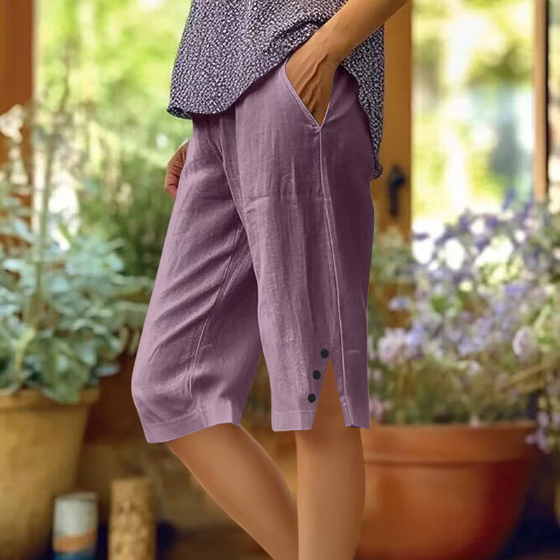【Coton Et Lin】Unie Couleur Décontracté Pants