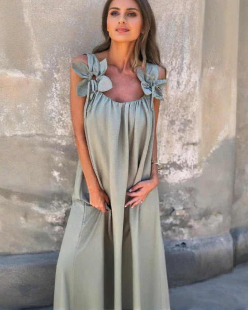 Aryanna - Elegant floral long robe