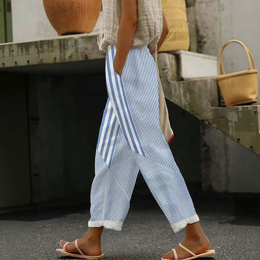 Striped Relaxed Trousers