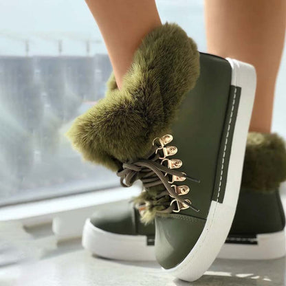 Ankle Boots À Plateforme In Plush Chaude